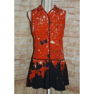 MADE FASHION WEEK For IMPULSE Orange Splatter Top